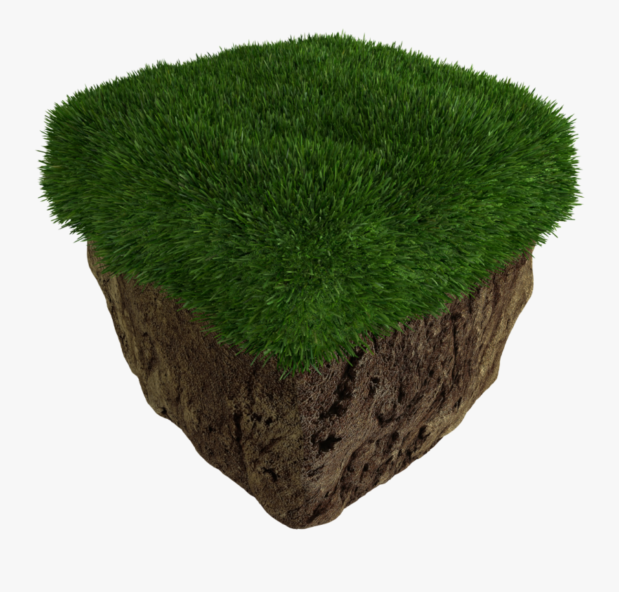 Transparent Grass And Dirt Clipart - 3d Grass Block, Transparent Clipart