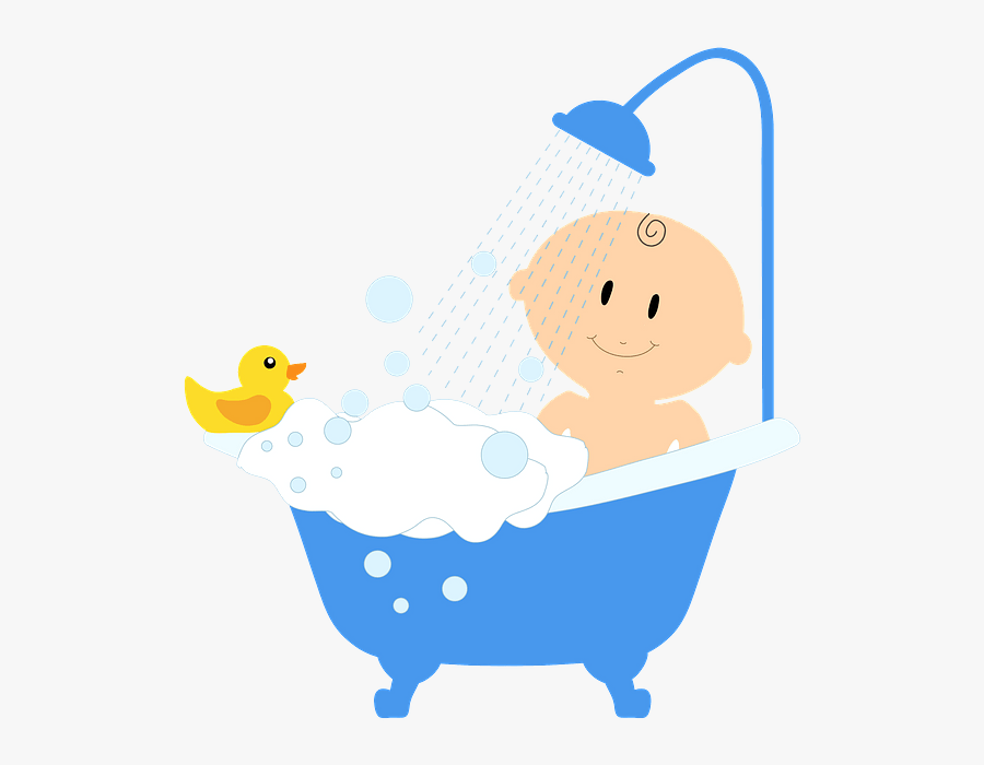 Baby Bath Time Clipart, Transparent Clipart