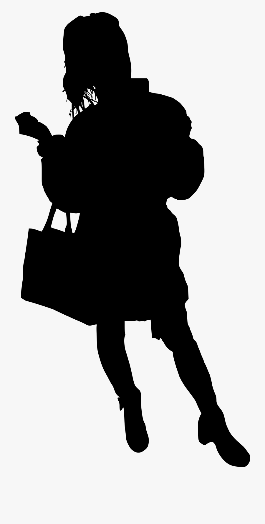 Silhouette Of Woman Taking Selfie, Transparent Clipart