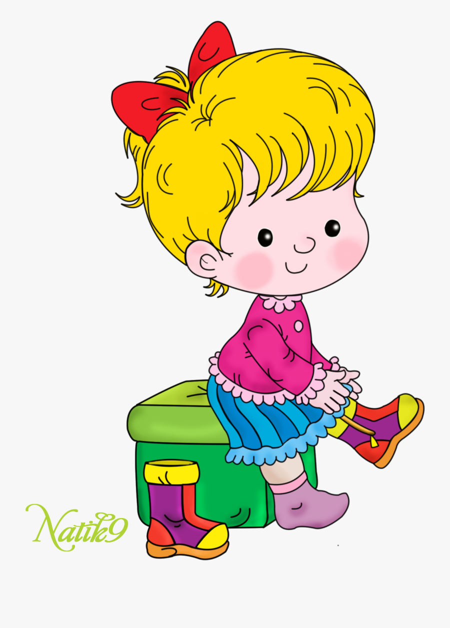 Детский Сад Клипарт - Girl Getting Dressed Clipart, Transparent Clipart