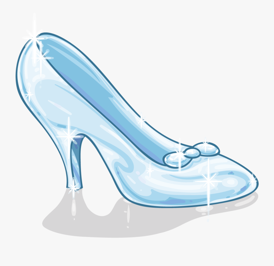 Slipper Clip Art Sandal - Cartoon Cinderella's Glass Slipper, Transparent Clipart