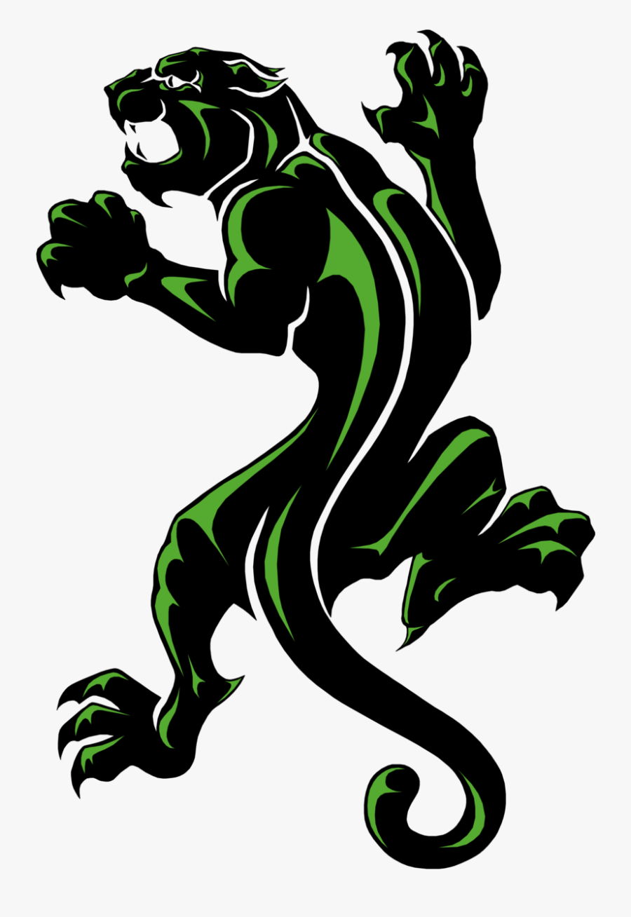 Panther Tattoo Mascot Climbing Clip Art, Transparent Clipart
