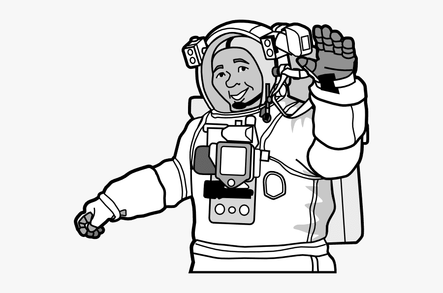 Astronaut - Astronaut Clipart Black And White Png, Transparent Clipart