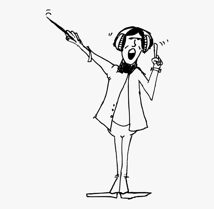 Conductor - Choir Conductor Clipart Black And White, Transparent Clipart