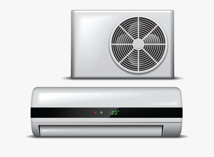 White Split Air Conditioner - Free Vector Air Conditioner, Transparent Clipart