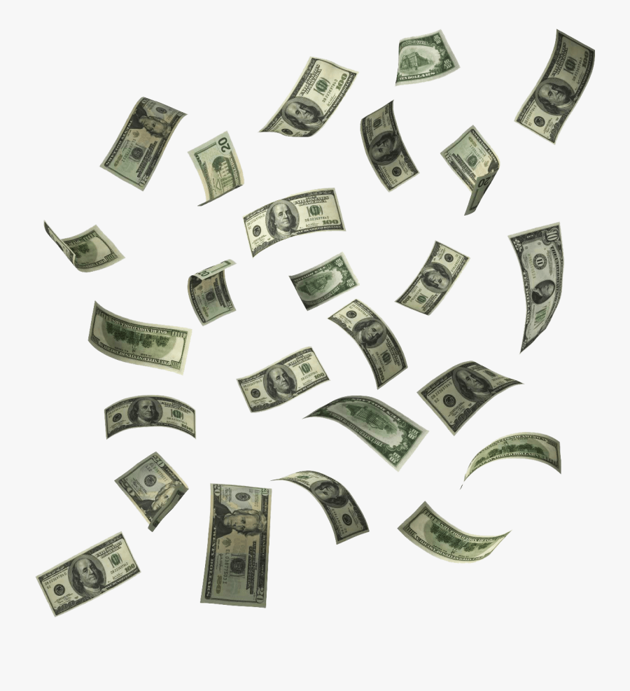 Falling Money Live Clipart - Raining Money Png, Transparent Clipart