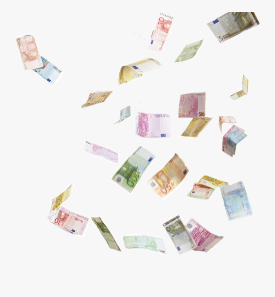 #money #flying #posh #rich #millionar #dinero #euros - Euros Flying, Transparent Clipart