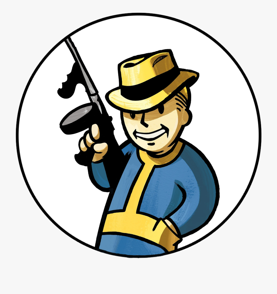 Gangster Vault Boy Png - Logo Fallout Vault Boy, Transparent Clipart