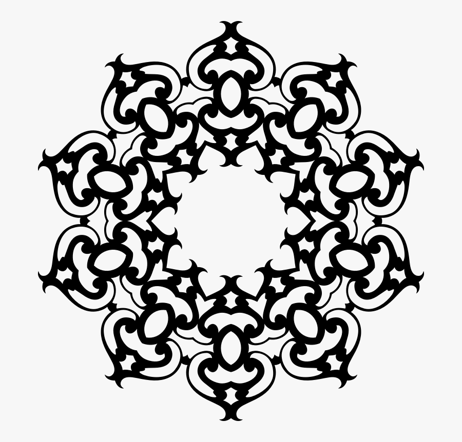 Ornate Nameplate Extended - Circle, Transparent Clipart