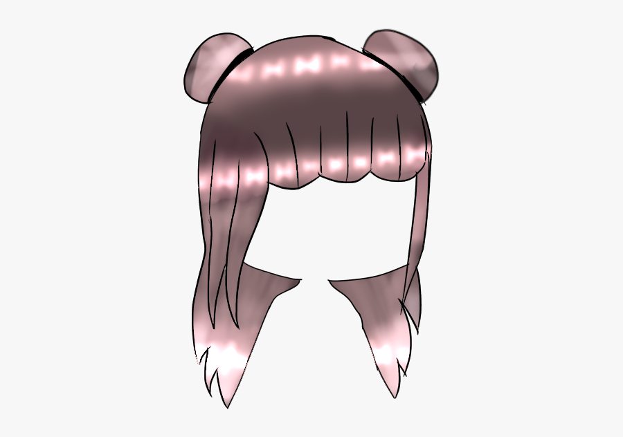 #buns #hair #gacha #gachalife #custom #purple #pink - Gacha Life Custom Hair, Transparent Clipart