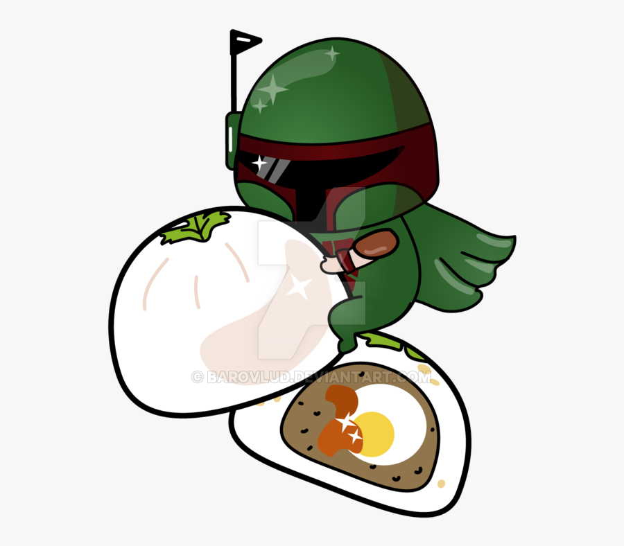 Boba Fett With Boba Buns By Barovlud - Jabba The Hutt Cartoon, Transparent Clipart