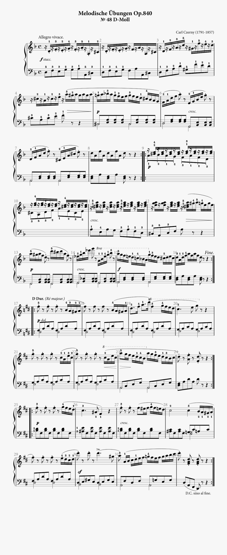 Clipart Music Sheet - Moonlight Sonata Page 2, Transparent Clipart