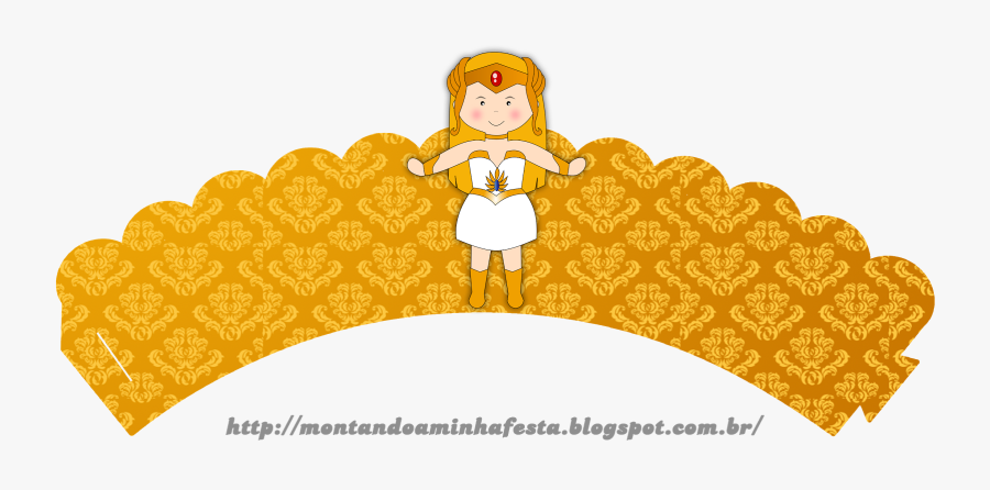 Free Printable Wrappers Cupcake She Ra Baby - Montando Minha Festa Png, Transparent Clipart