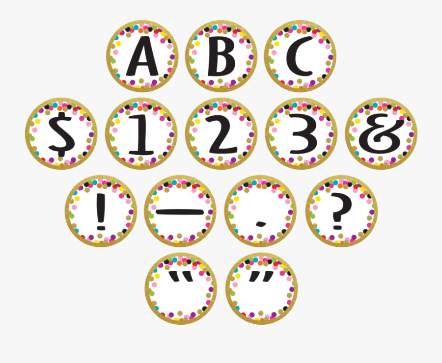 Confetti Classroom Letters , Free Transparent Clipart - ClipartKey