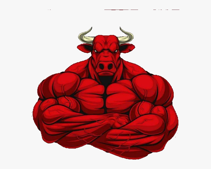 Bull Bodybuilding, Transparent Clipart