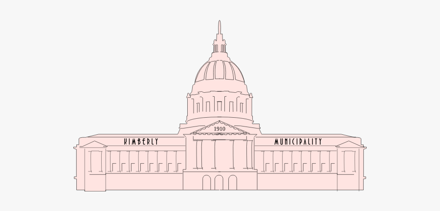 Vector Clip Art Of Fictionaly City Hall Building - Palace, Transparent Clipart