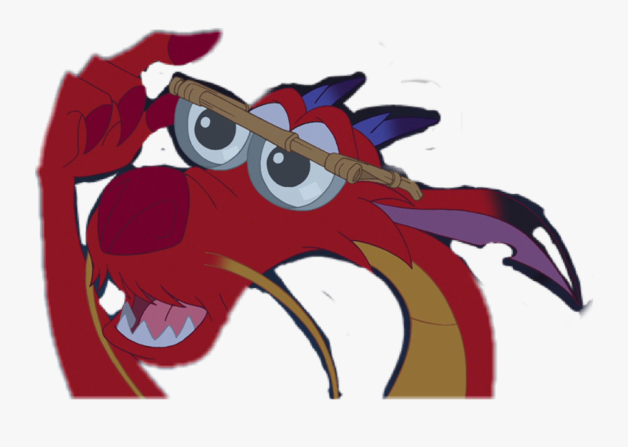 Transparent Mushu Clipart - Mushu With Glasses, Transparent Clipart