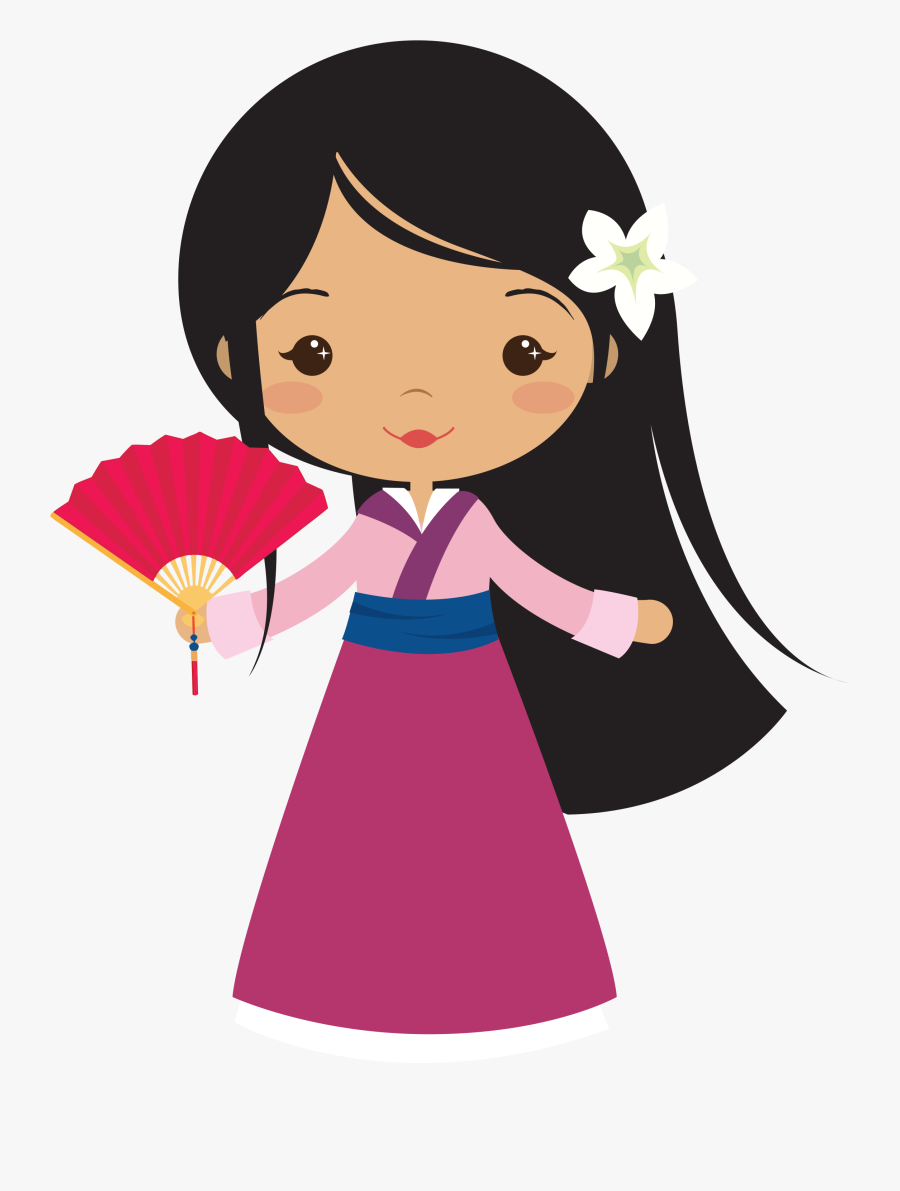 Transparent Asian Girl Clipart, Transparent Clipart