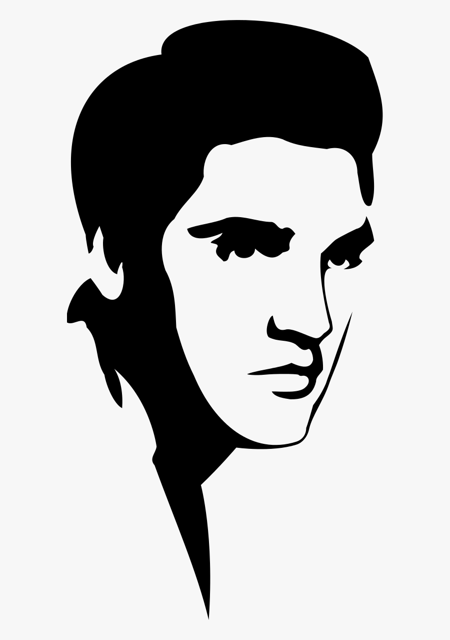 File Presley Stencil Svg - Transparent Elvis Silhouette Png, Transparent Clipart