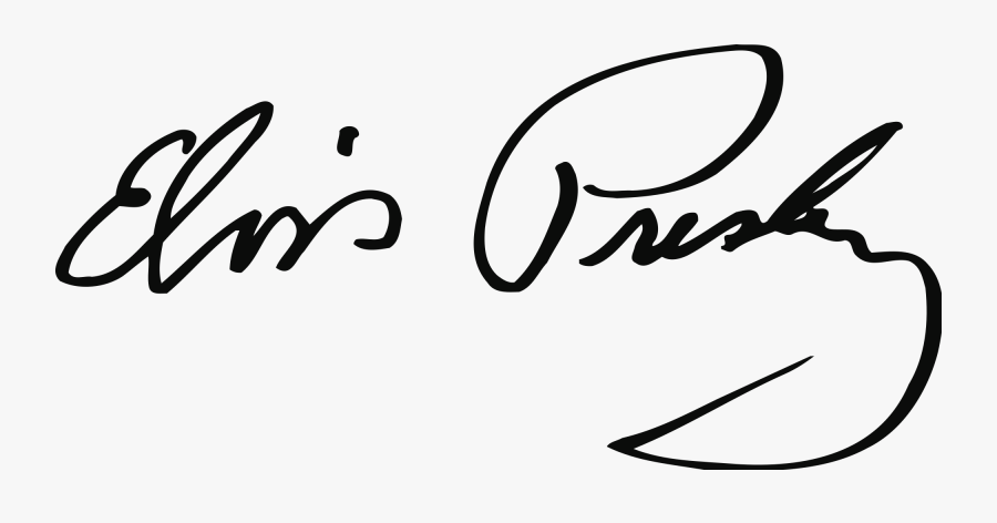 Elvis Presley Signature, Transparent Clipart