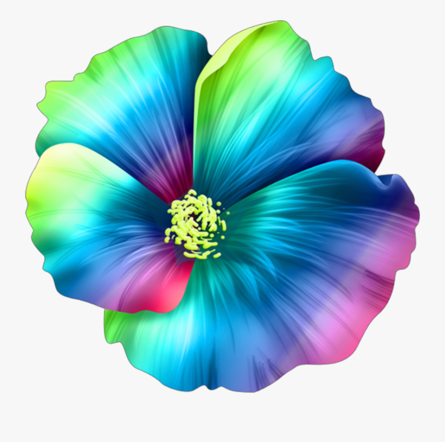 #flower #tropical #hawaiian #island #flowers #colors - Transparent Colorful Flowers Png, Transparent Clipart