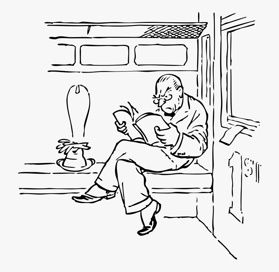 Irritated Man On A Train - Train Clip Art, Transparent Clipart