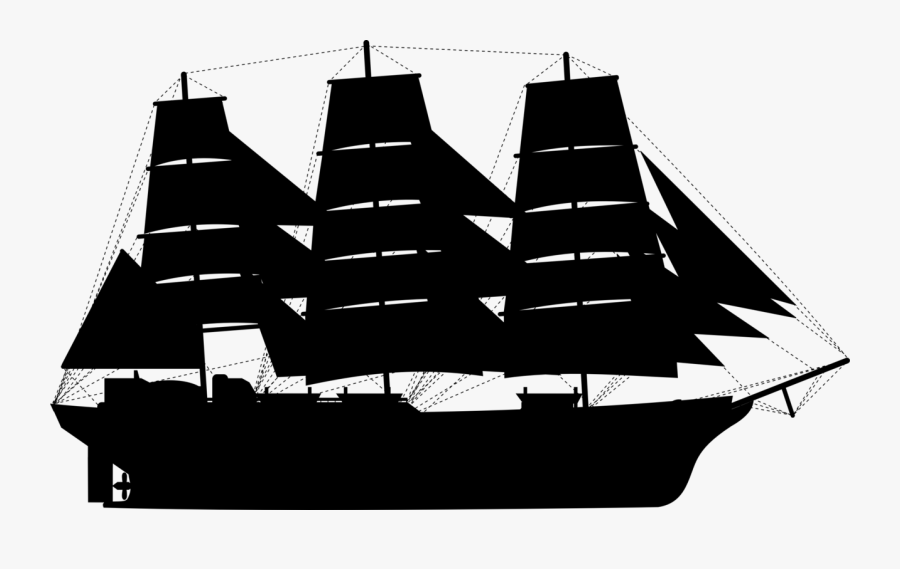 Clipper,steam Frigate,watercraft - Mast, Transparent Clipart