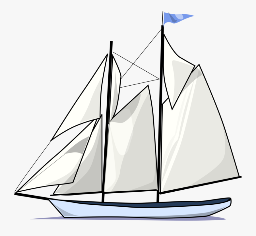 Caravel,lugger,baltimore Clipper - Sailboat Clip Art, Transparent Clipart