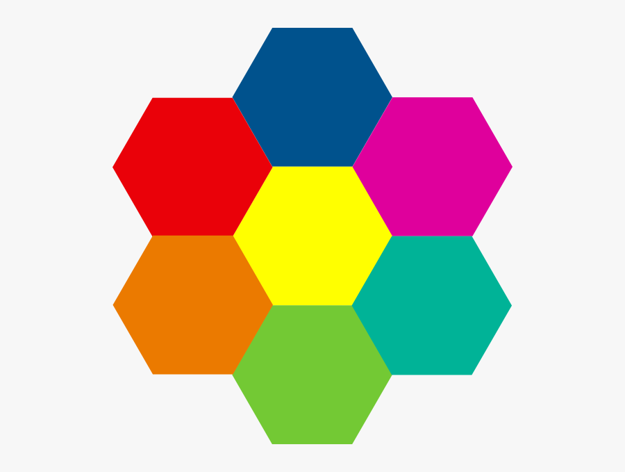 Flower With Hexagonal Shape, Transparent Clipart