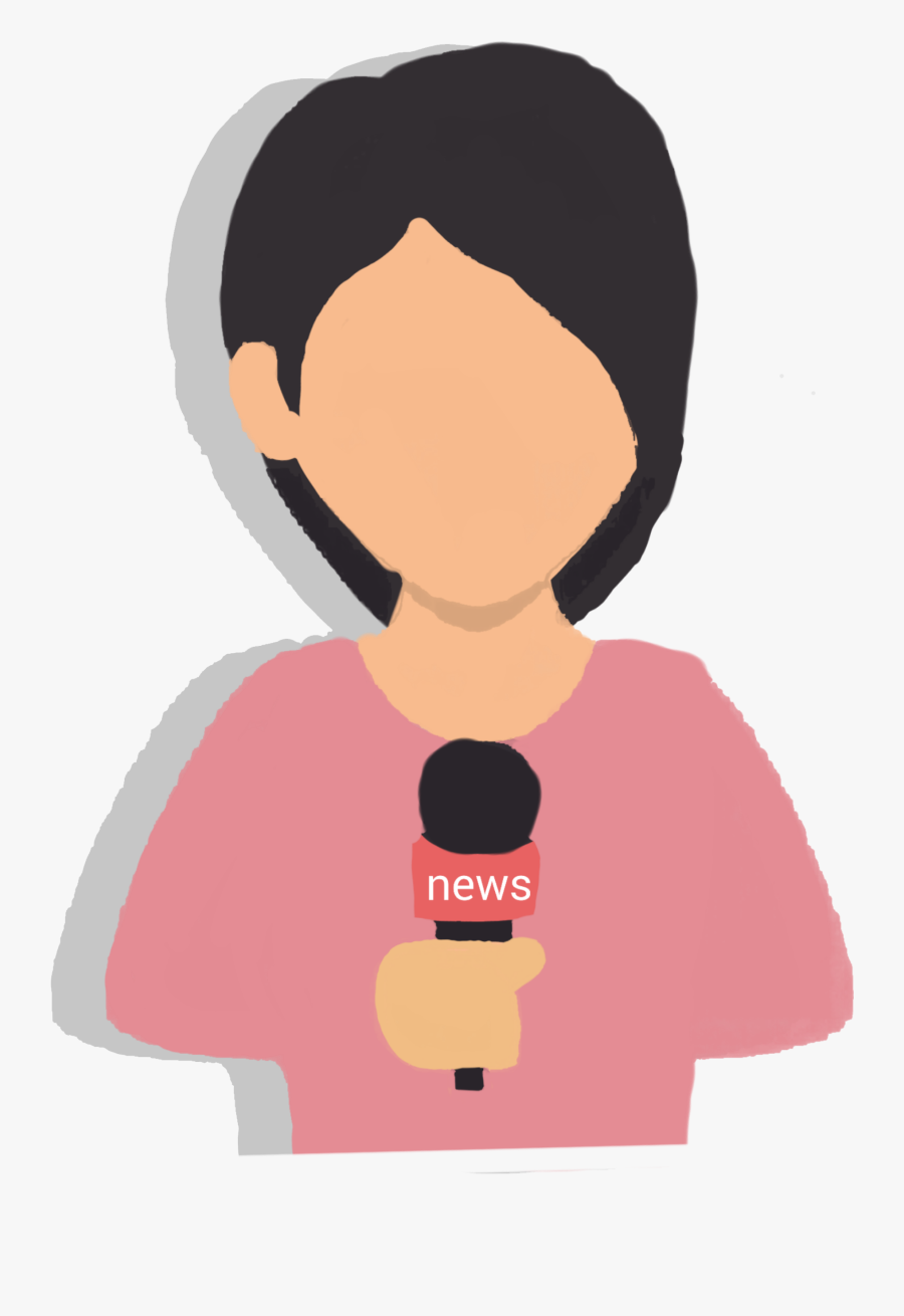 Girl Reporter Cartoon Png, Transparent Clipart