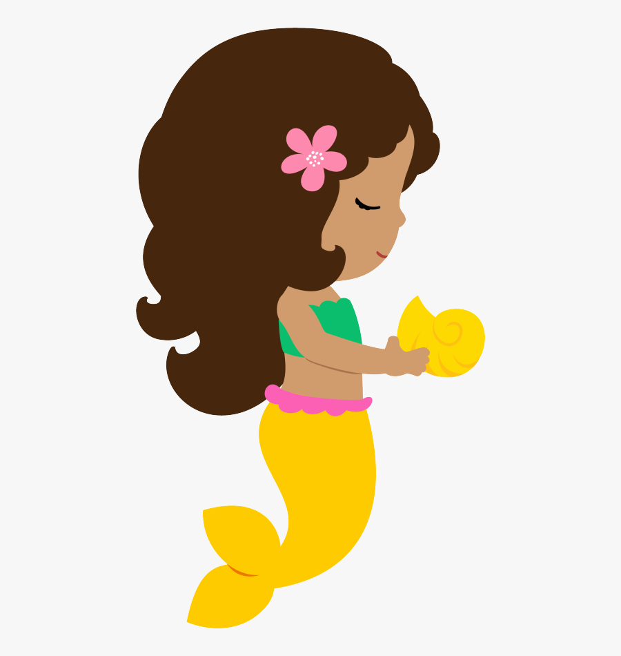Cute Cartoon Mermaid, Transparent Clipart