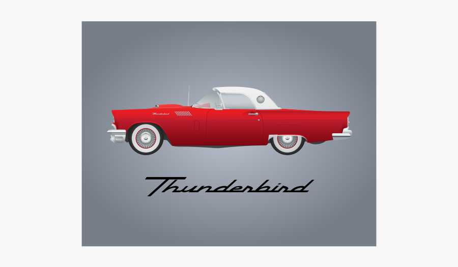 Thunderbird Car Model - Thunderbird Car Png Icon, Transparent Clipart