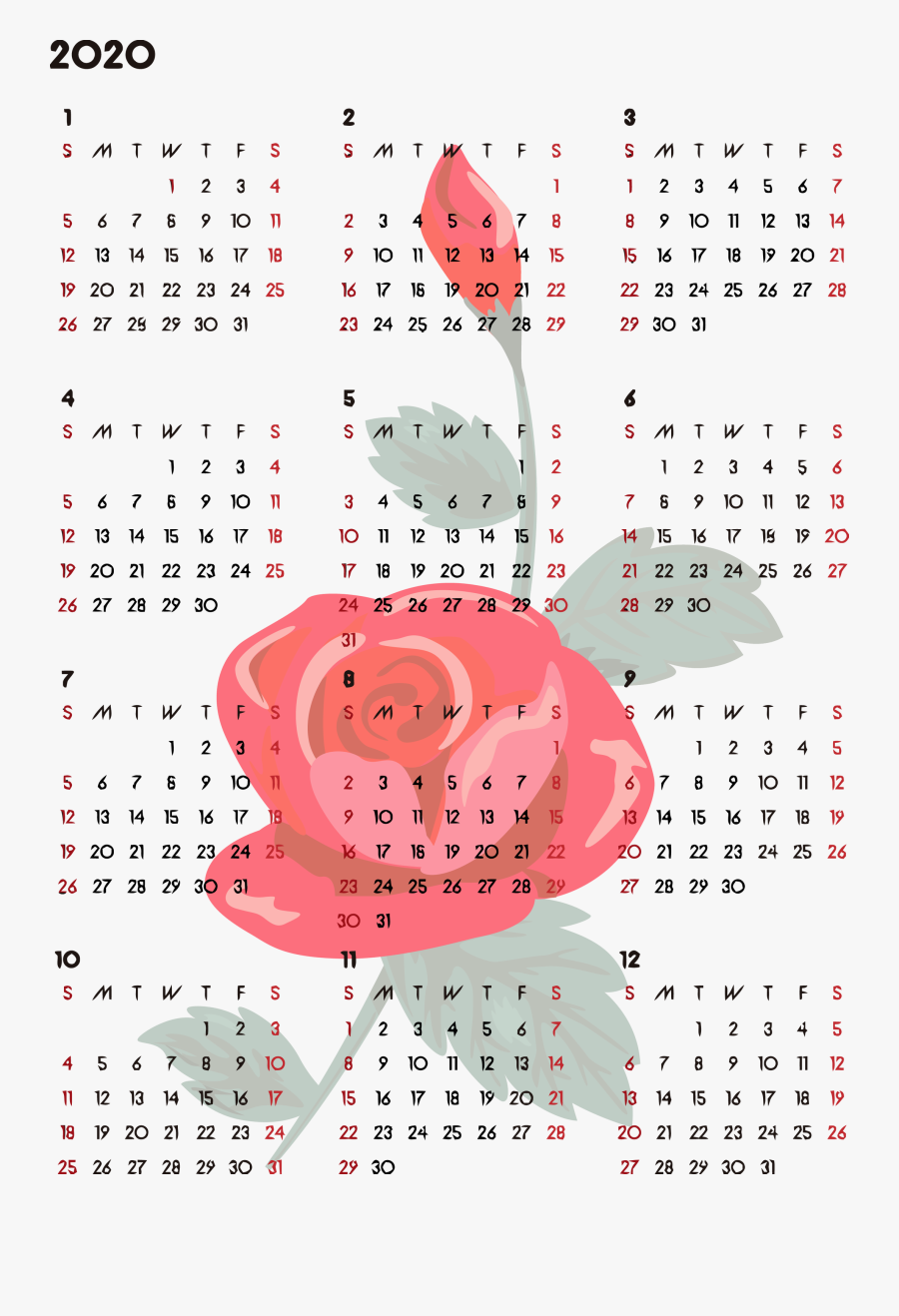 Calendar 2020 Transparent Free Png - Circle, Transparent Clipart