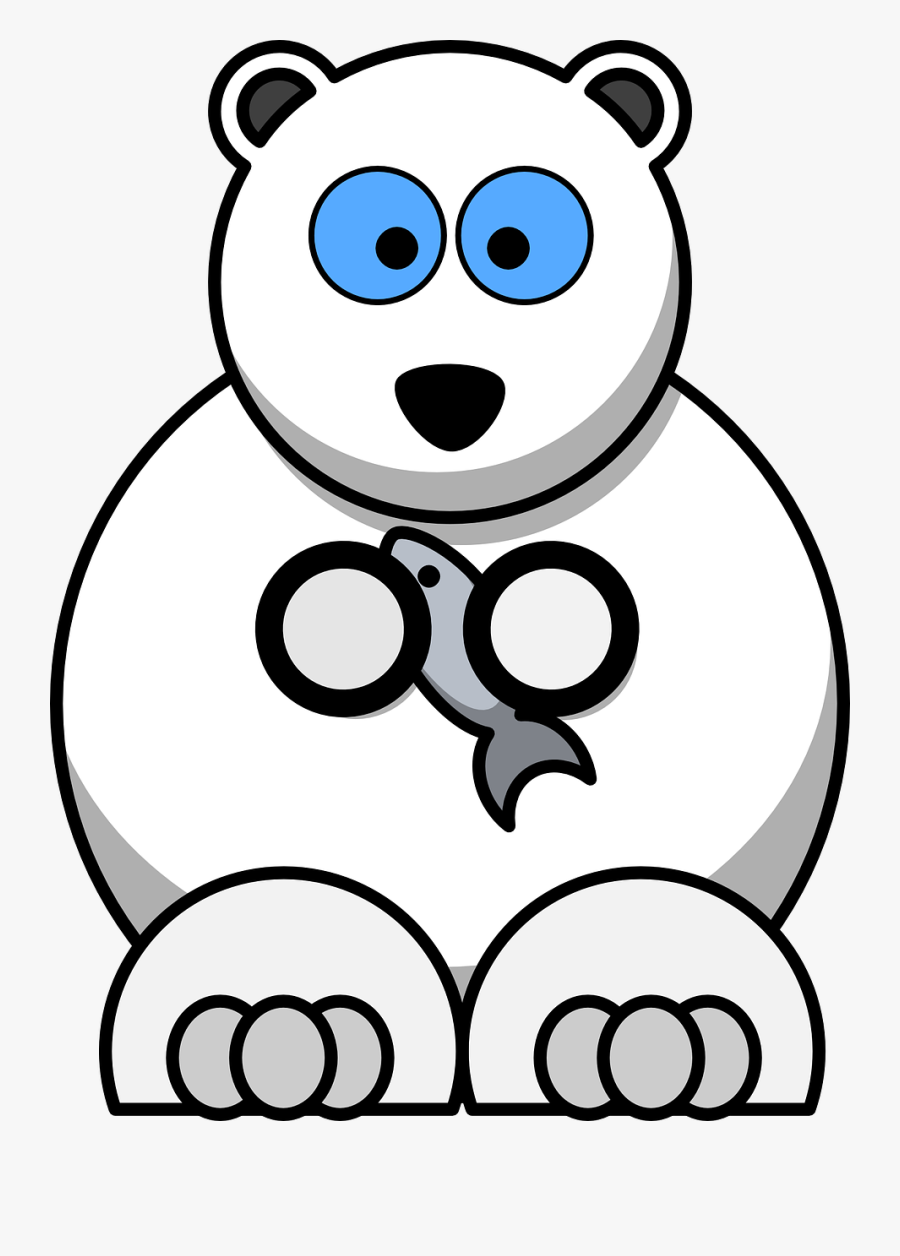 Polar Vector Graphics,free Pictures, Free Photos, Free - Clip Art Cartoon Polar Bear, Transparent Clipart