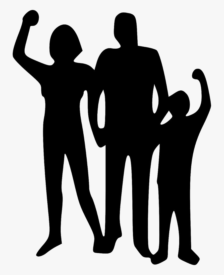 Black Png Czarno Bia - Family Clip Art Transparent, Transparent Clipart