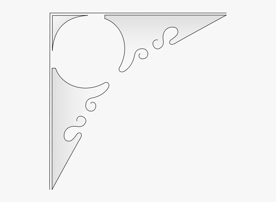 Flourish Three Corner 01 Png Images - Top Left Corner Design, Transparent Clipart
