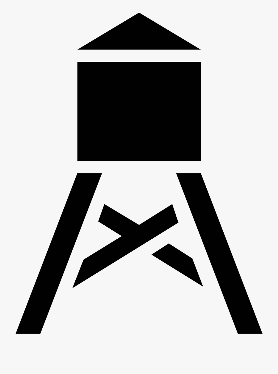 Transparent Trampoline Clipart Black And White - Black And White Water Tower Clip Art, Transparent Clipart