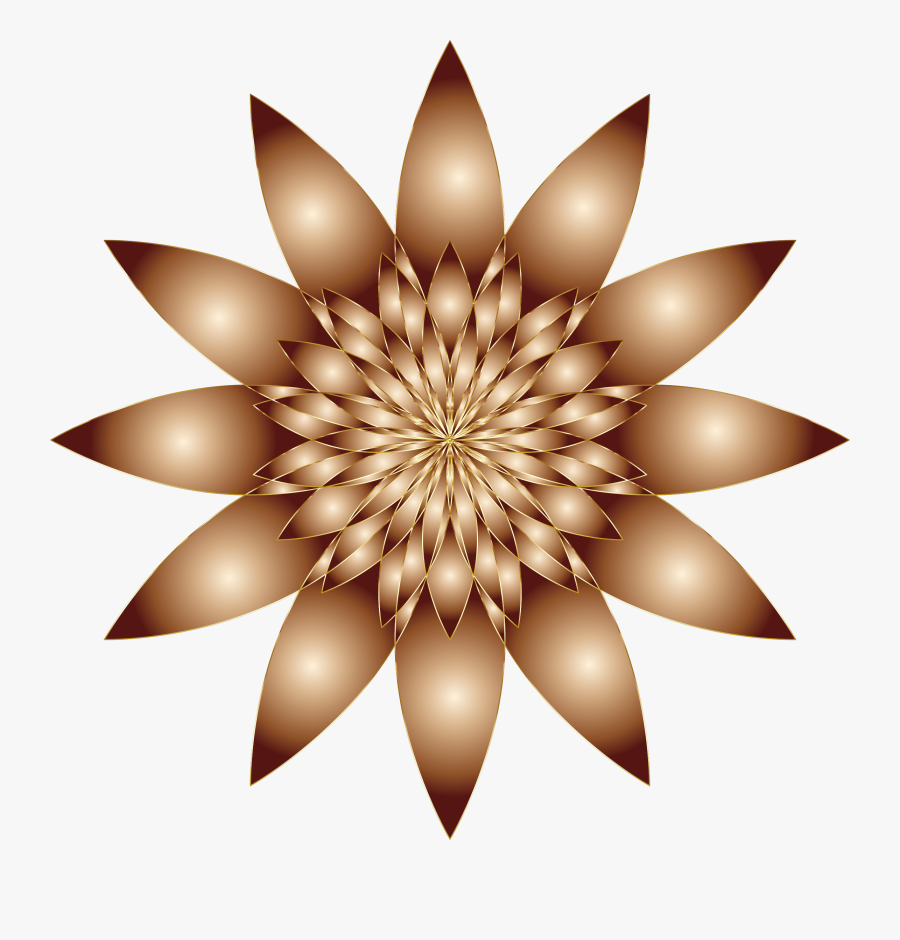 Chromatic Flower 10 No Background Icons Png - Brown Clipart Flower, Transparent Clipart