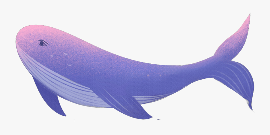 #ftestickers #clipart #cartoon #whale #cute #purple - Whales, Transparent Clipart