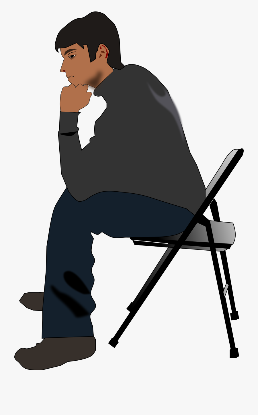 Sitting On A Chair Clipart , Png Download - Sitting On Chair Clipart, Transparent Clipart