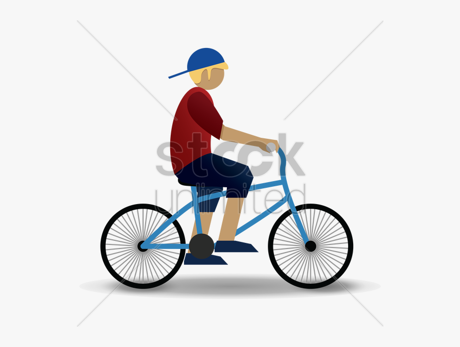 Boy Riding Bicycle V矢量图形 - ジャイアント グラビエ ディスク, Transparent Clipart