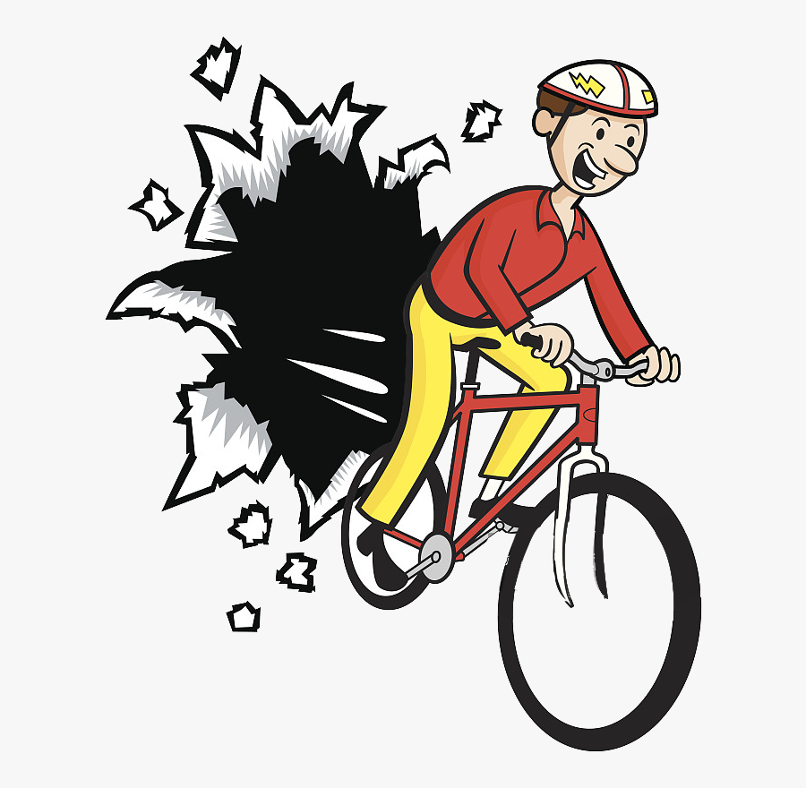 Bicycle Drawing Boy - Desenho De Homem Na Bicicleta, Transparent Clipart