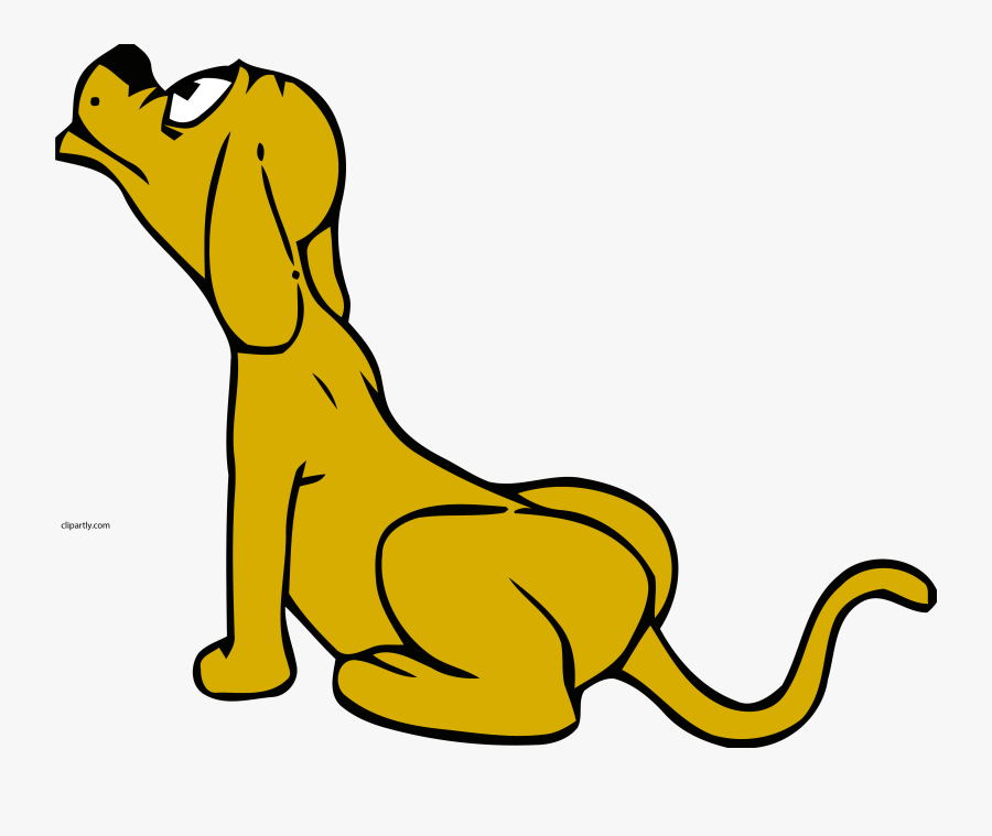 Dog Looking Up Cartoon, Transparent Clipart