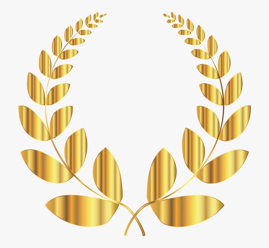 Yellow,laurel Wreath,wreath - 2 Gold Number Png, Transparent Clipart