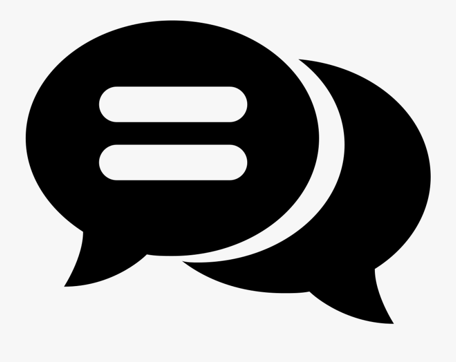 Dialog Svg Png Icon - Dialogue Box Png Black And White, Transparent Clipart