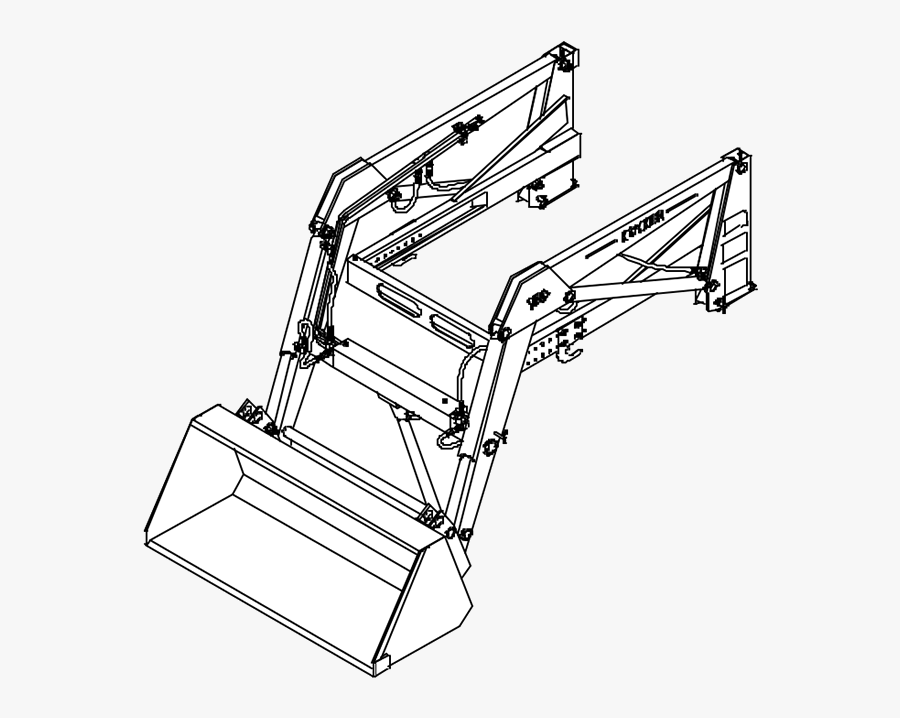 Short Line Parts Replacement Parts For Koyker Loader - Front End Loader Drawing, Transparent Clipart