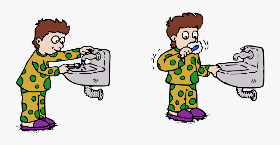 How To Brush Your Teeth Color Vector Illustration - Brush Your Teeth Clipart, Transparent Clipart