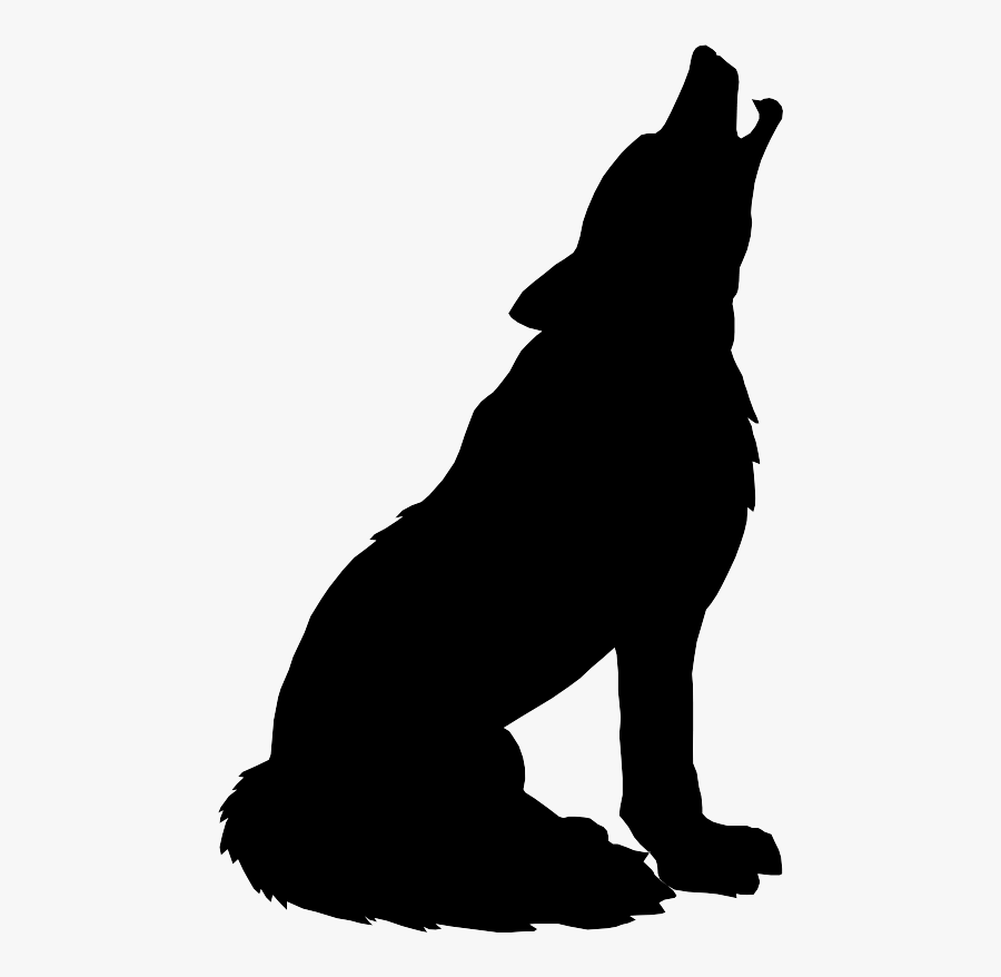 Clipart Of Hundred, Wolf And Petersburg - Black Wolf Howling Drawing, Transparent Clipart