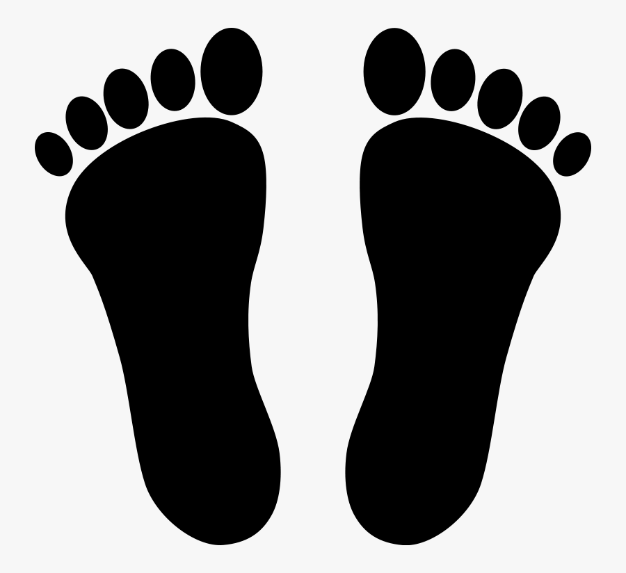 Two Footprints Black Png Images - Footprint Black And White, Transparent Clipart