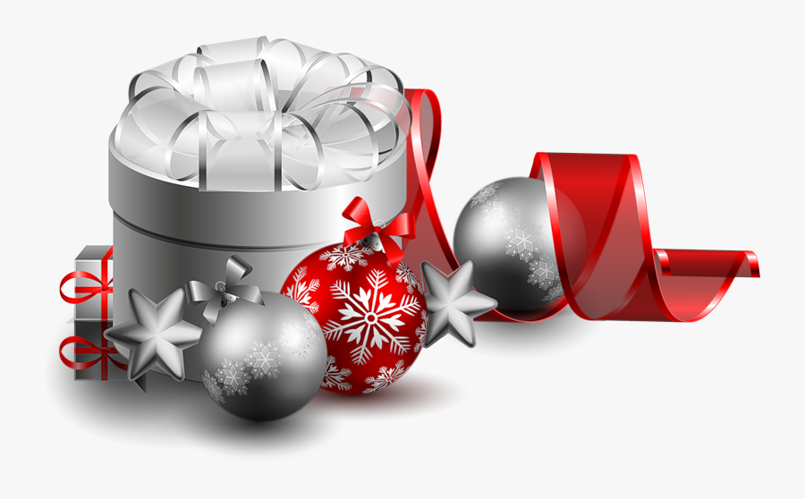 A18 Christmas Clipart, Clip Art, Christmas Decorations, - Red And Silver Christmas, Transparent Clipart